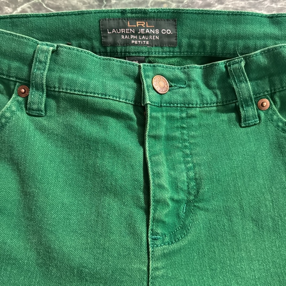 Lauren by Ralph Lauren jeans Green size 8p 29 in inseam